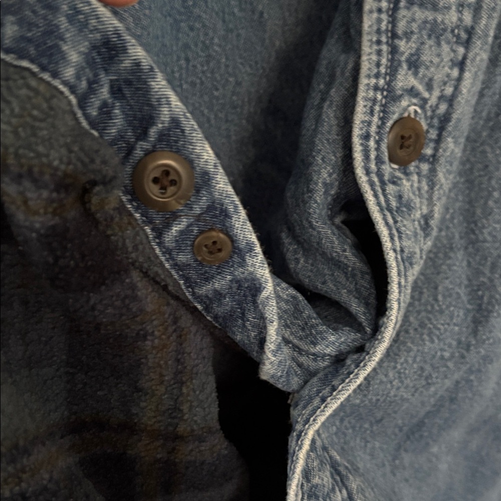 Wolverine Denim Blue Men's Jacket Flannel Lined Padded Warm - Picture 6 of 7